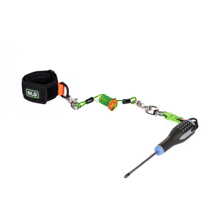 Short Coil Tool Lanyard with Quick Clip by NLG – Compact Design for Wristbands